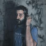 KROMA Dimitris Angelopoulos "Self Portrait", 95Χ65 cm, Oil on Canvas