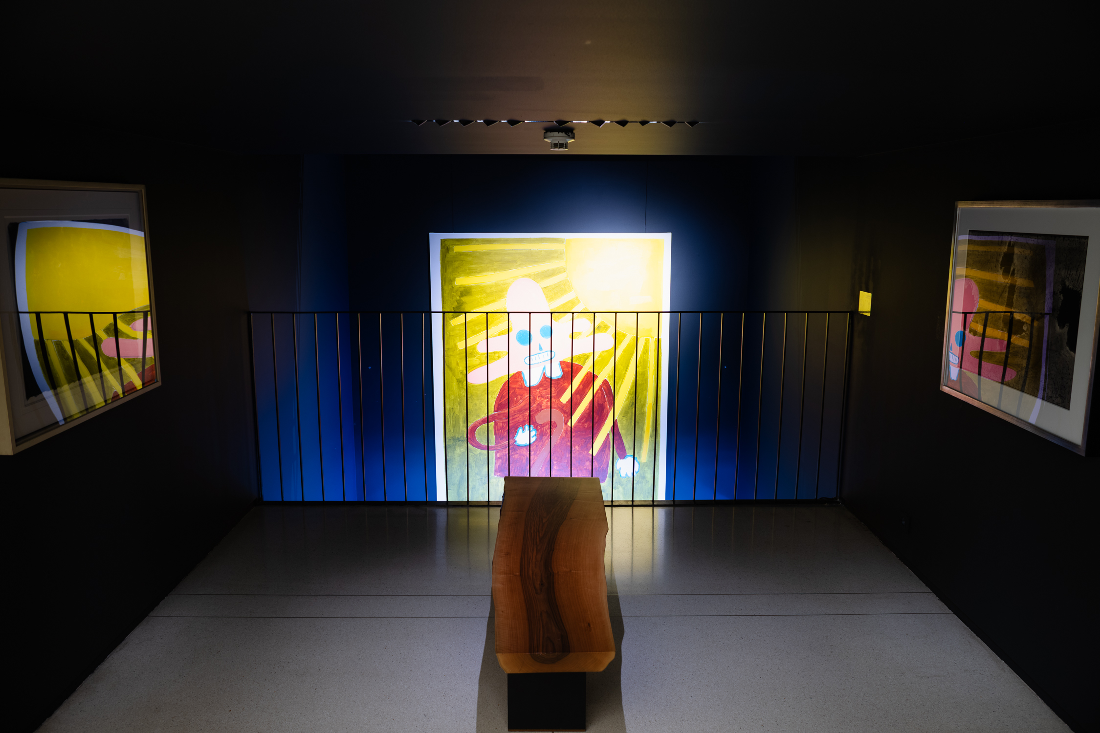 Glowing figurative artwork at MARe