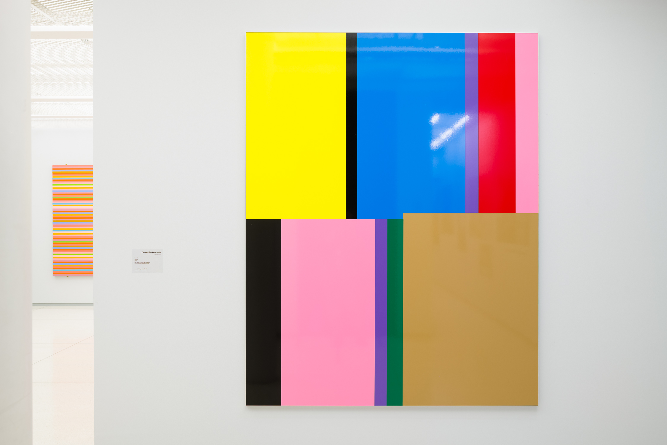 Bright multicolor striped artwork