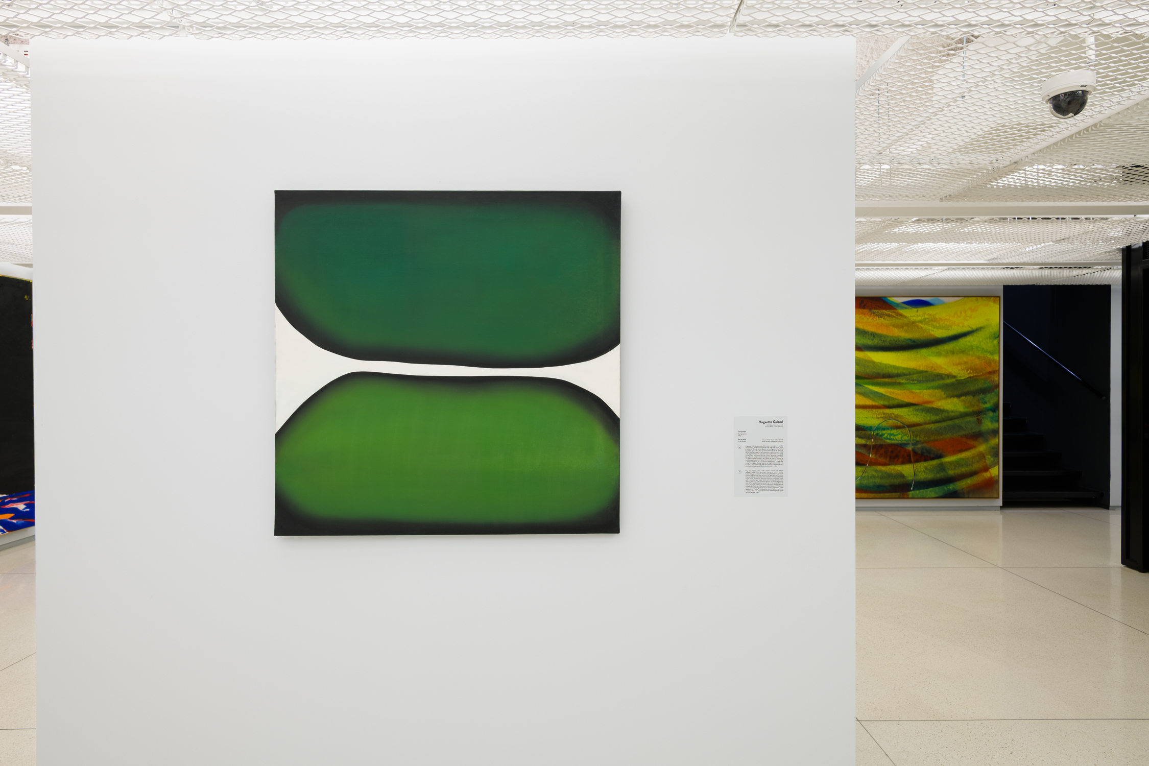 Green abstract painting